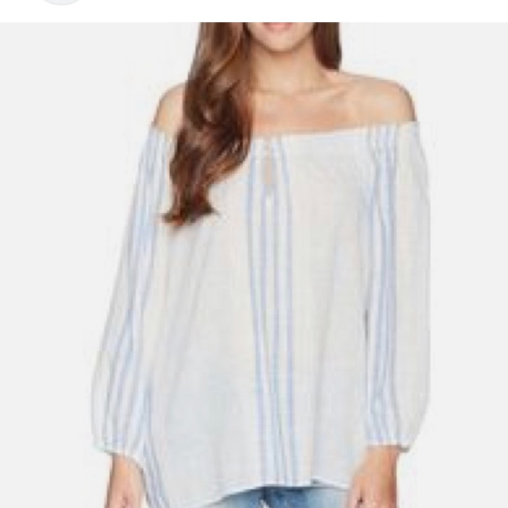 Chaps off shoulder boho style top size L 🍎 - Picture 2 of 5